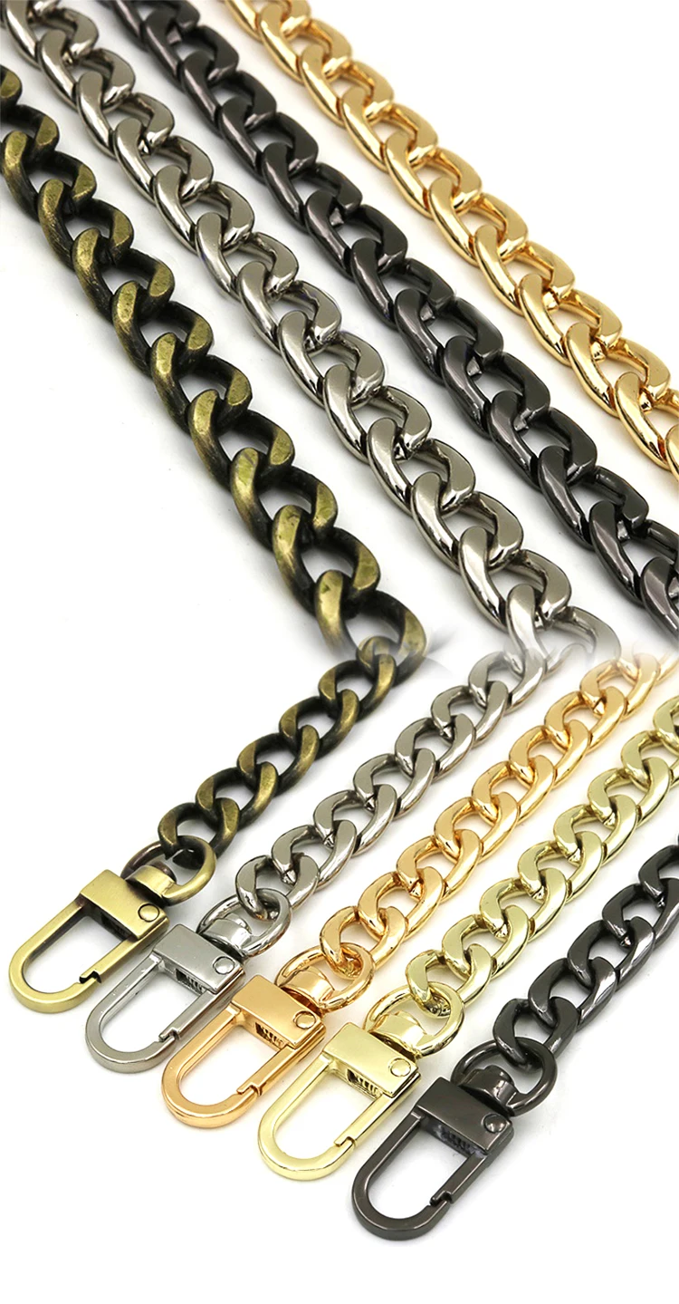 Гуанчжоу, оптовая продажа, аксессуары для сумок, модная сумка, под заказ, металлическая золотая цепочка для сумок