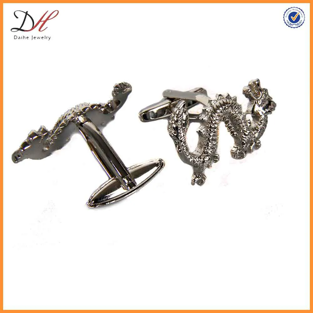 Горячая продажа моды родием дракон в форме сплава запонки для мужчин