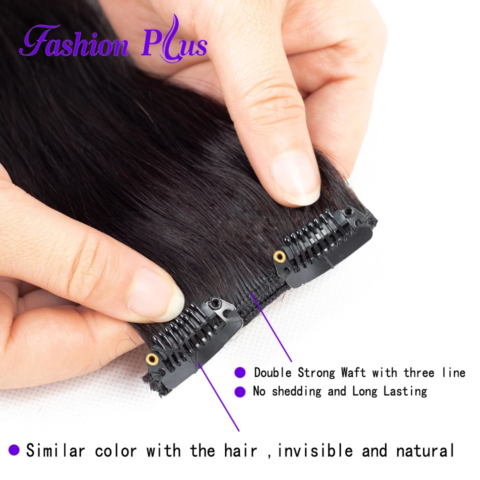 Clip in Brazilian Virgin Remy Human hair extensions