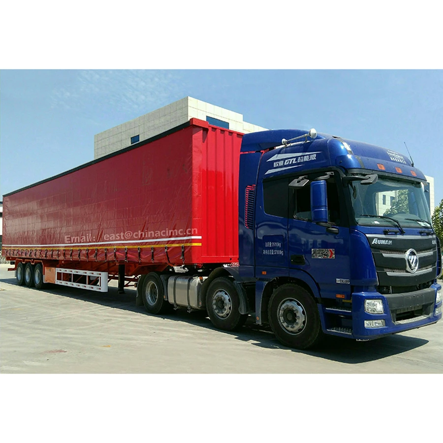 Side curtain type 45ft box semi trailer for sale shipping container twist lock s shape hooks heavy duty truck parts