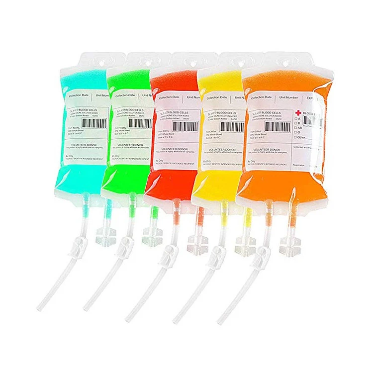 Halloween Party Favors Empty Blood Bag of Theme Parties With Syringe For Fast Filling