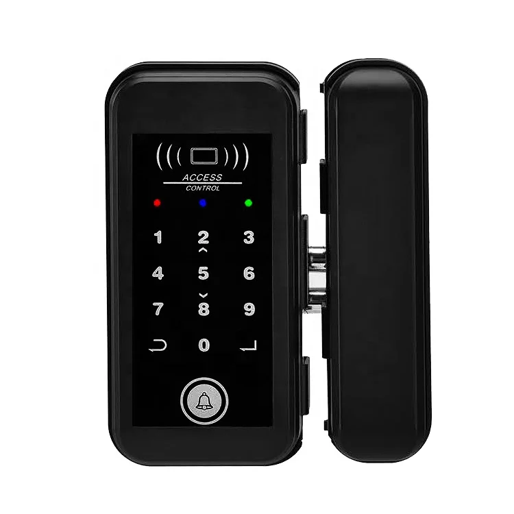 Password RFID Card Glass Door Lock For Frameless Door