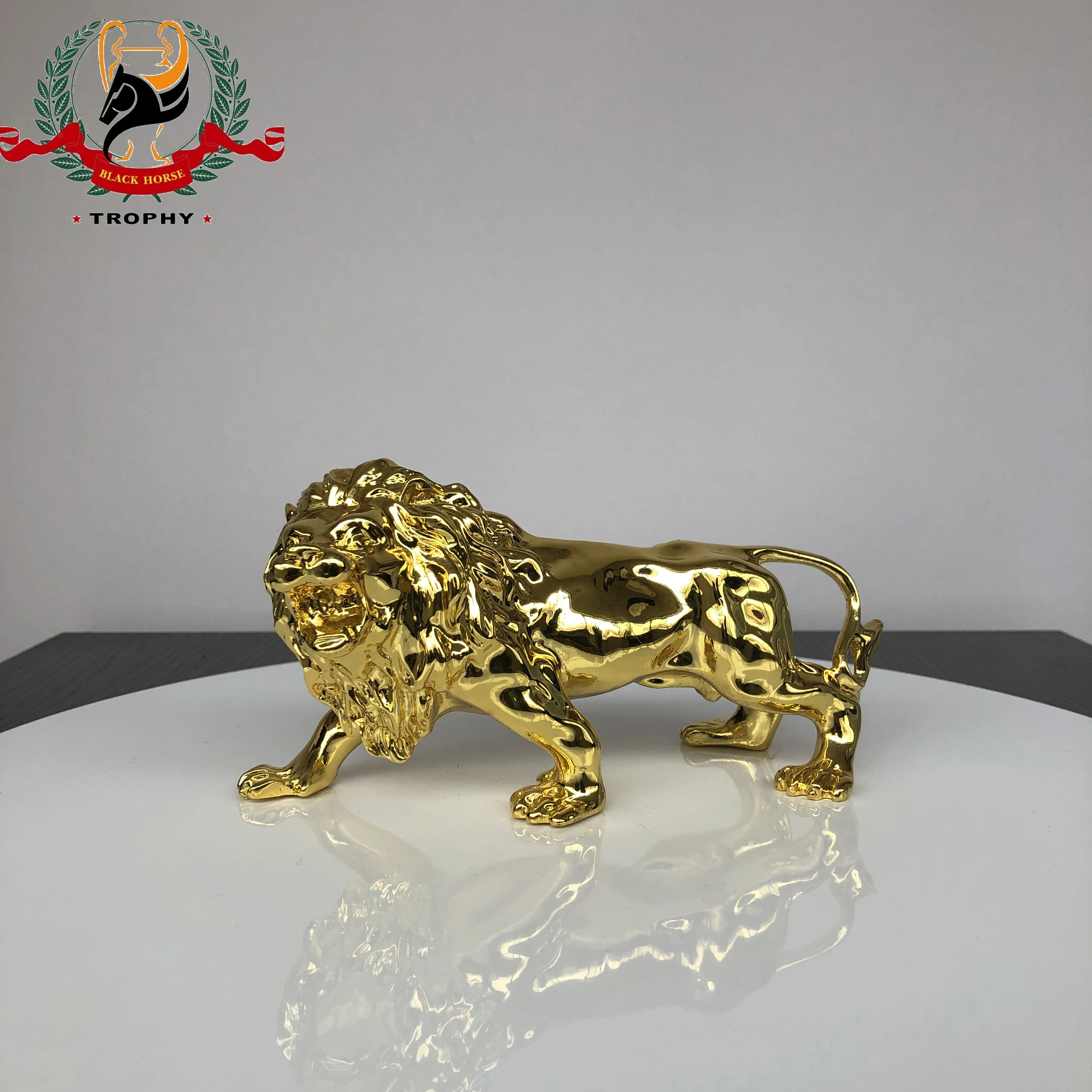 Декоративная Металлическая Статуя Льва на заказ, металлическая Золотая Статуя Льва, Декор, животные, скульптура льва, украшения