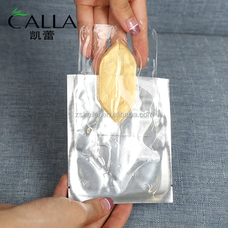  Увлажняющая питательная Корейская маска для губ 24k nano pure gold с коллагеном от