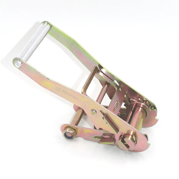 
2' 5000kgs 11000LBS Long Aluminium Handle Double Security Locking Logo Printing Ratchet Strap Ratchet Buckle 