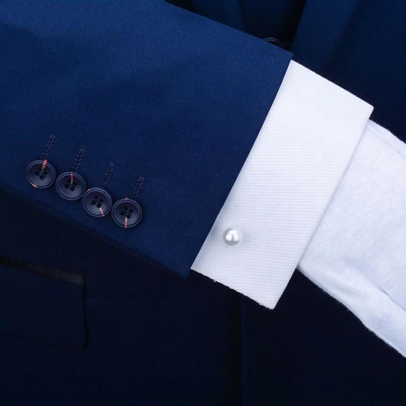 
Fashion White Pearl Cufflinks for Mens/Women Wedding Grooms Gift 