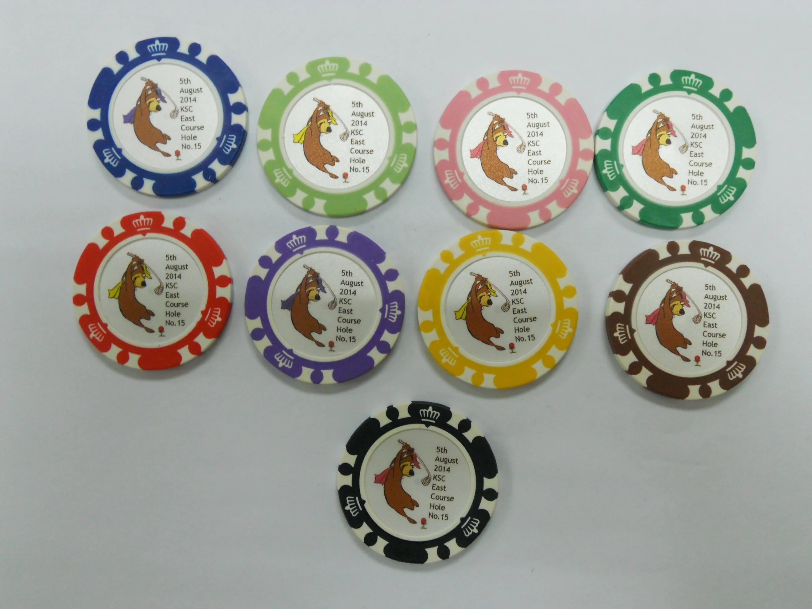 Custom logo printed on 2 sides ABS poker chips / Promotional Plastic Golf Ball Markers Plastic Poker Chip Casino Chip Wholesale