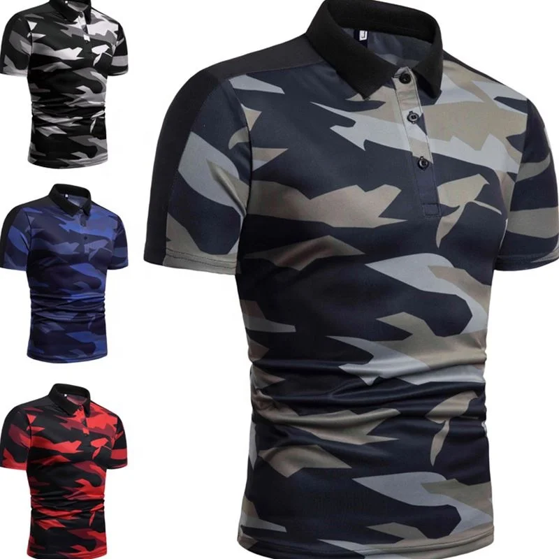 Summer New Camo Polo Design Work Wear Customized Polo Shirt For Men