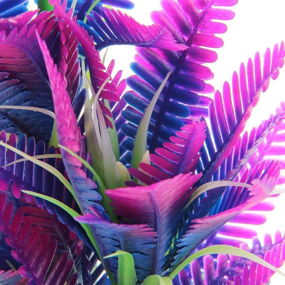 
Aquarium Decor Fish Tank Decoration Ornament Artificial Plastic Plant Green 