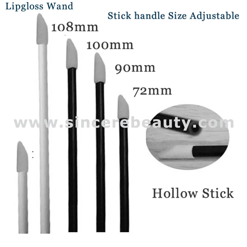 
Crystal Handle Disposable Lip Gloss Wand with Flocked Lint-free Applicator 