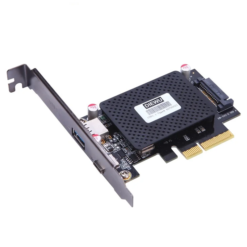 whole sale  PCI-express Gen 2 USB 3.1 PCIe 4X Type C add on card