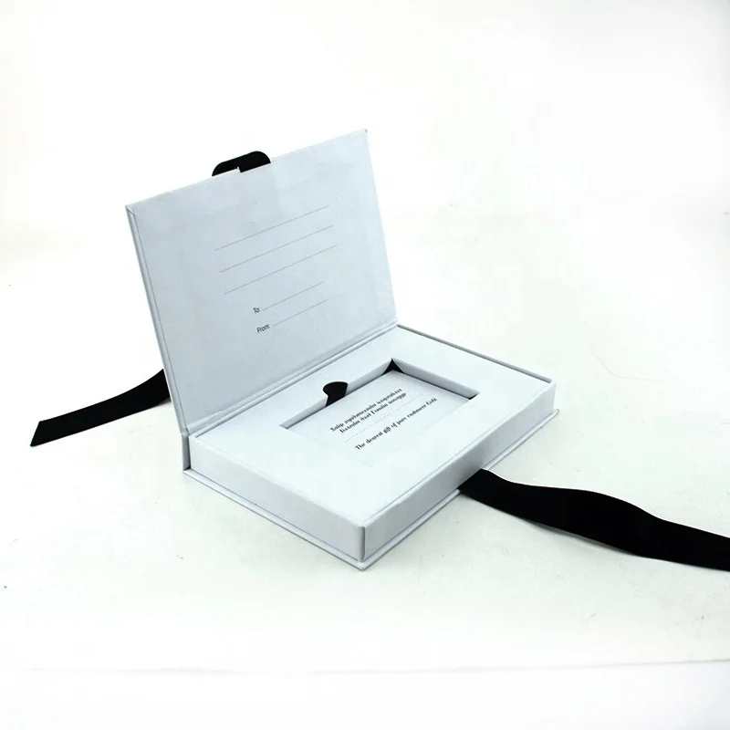 FSC пользовательский ленточный декор, упаковка для кредитных карт, бизнес, бесплатный подарок, подарочная карта, упаковочная коробка