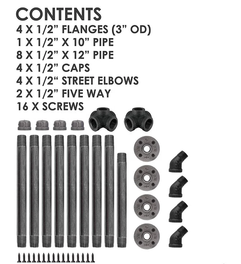 
Custom size color table metal leg industrial black pipe table legs computer table legs cross modeling 