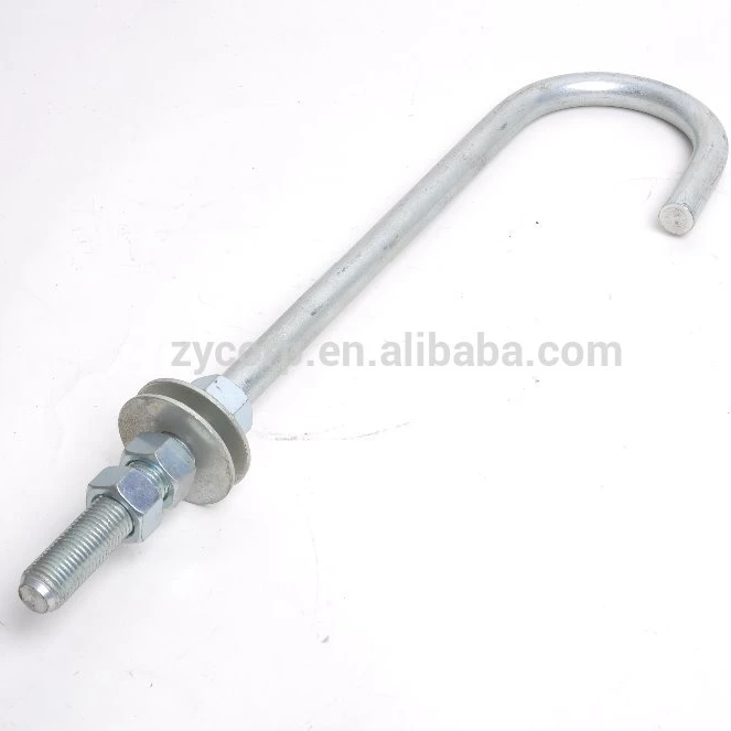special bent anchor bolt with thread used as pn  pim gate pin assemble with nut and washer