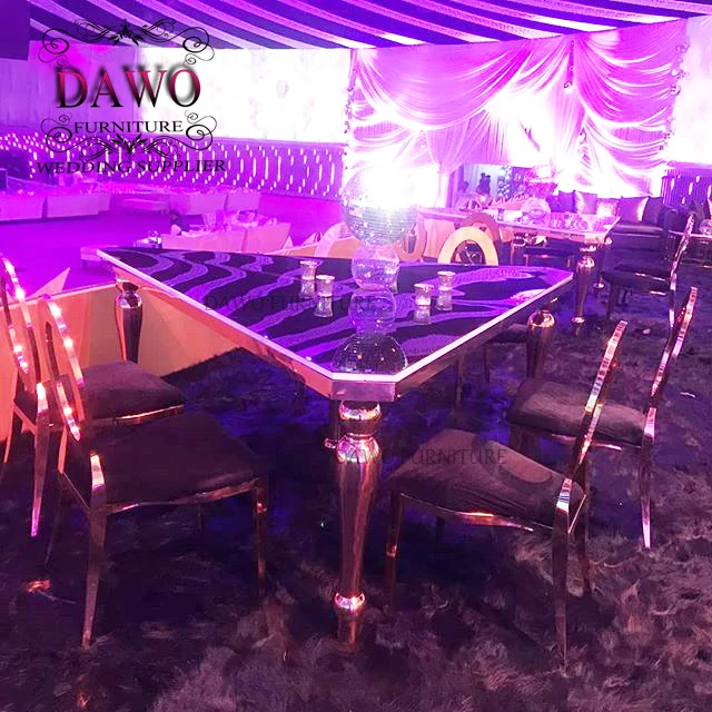 Новый свадебный стол особой формы для приема и вечеринки