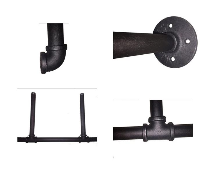 Industrial Wall Decor Shelf 4-Tier Rustic Pipe Shelf