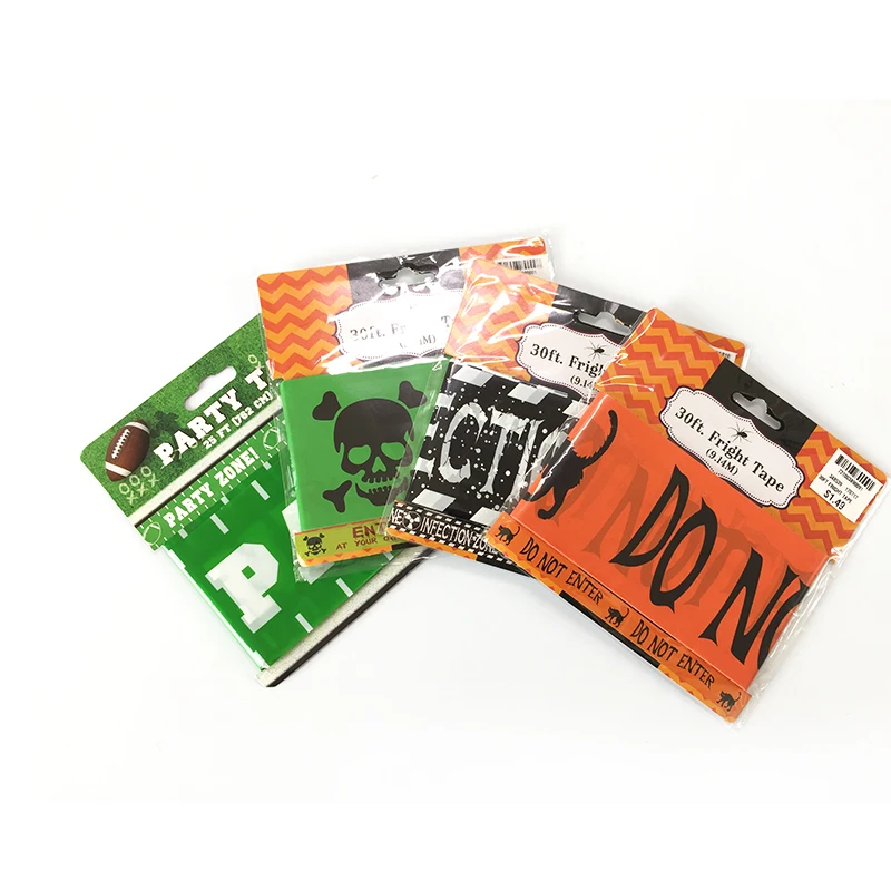IN53043 вечерние партии Хэллоуин баннер, пластиковые стример осторожвечерние ность лента, испуг ленты