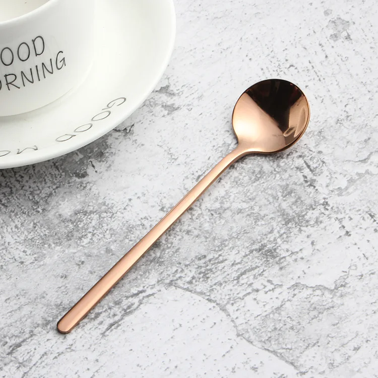 Factory Hot 304 Stainless Steel Small Coffee Spoon Delicate Ice Cream Soup Honey Spoon