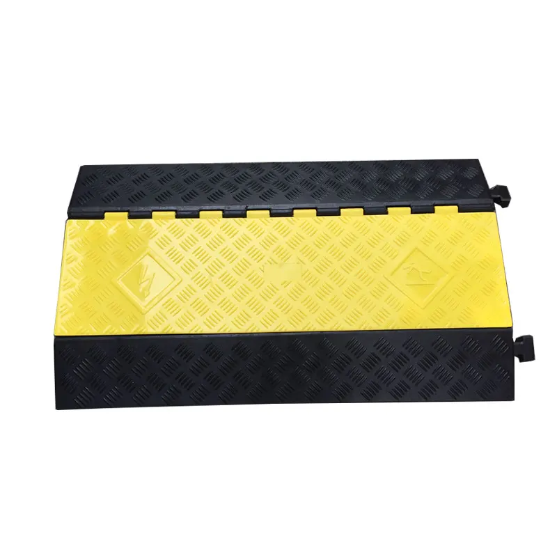 5 Channel Rubber Floor Cable Protector/Rubber Cable Ramp/Rubber Speed hump