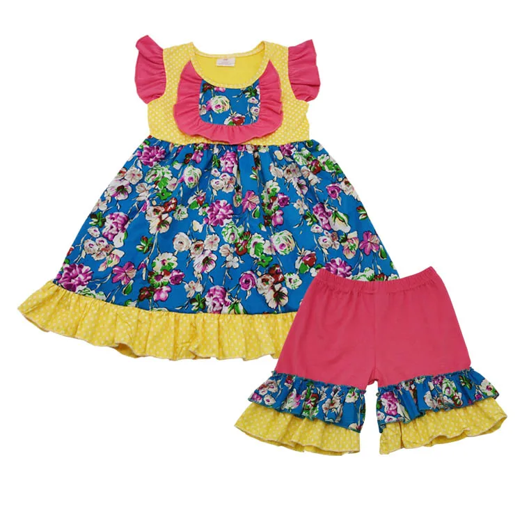 Children clothing sets india wholesale clothes pink ruffle top and flower pants 2022 spring  baby clothes sets