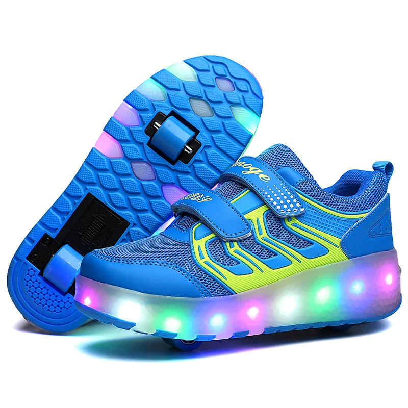 New design  Led Light Up Roller Shoes 2 Wheels Skate Kid Shoes LED shoes