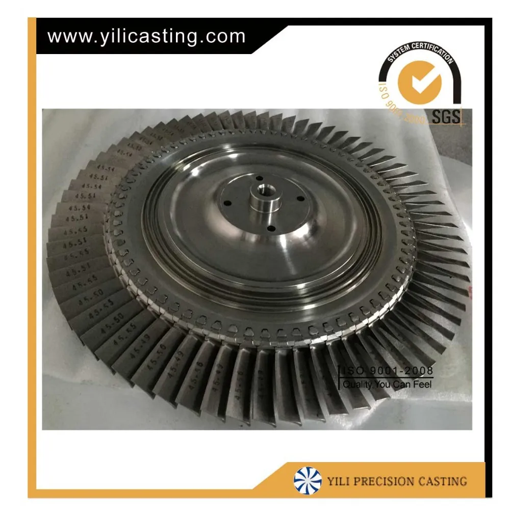 nickel base alloy&investment casting turbine disc used for aircraft jet engine