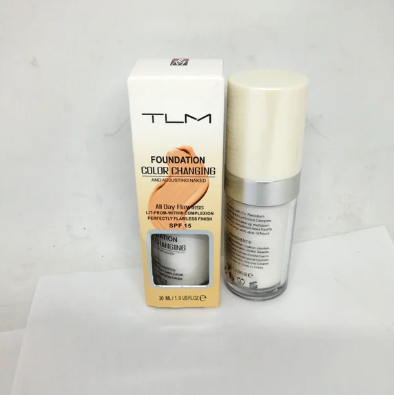 Free shipping 30ml TLM color Changing Foundation cream  color changing liquid concealer