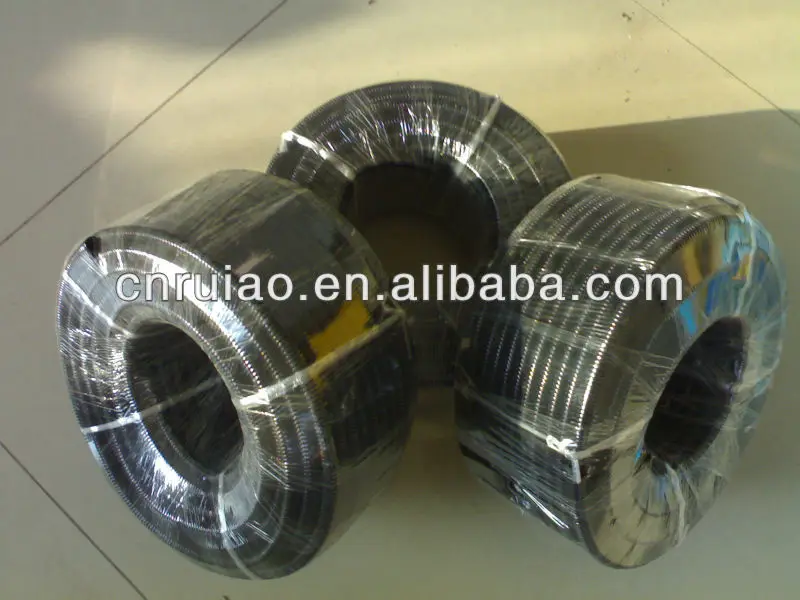 Бренд RUIAO гибкий шланг нейлоновый сильфоновый Черный гофрированный