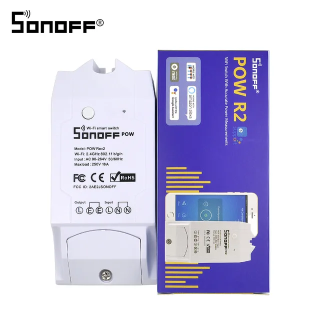 Смарт-переключатель Sonoff Pow R2 15 А 3500 Вт