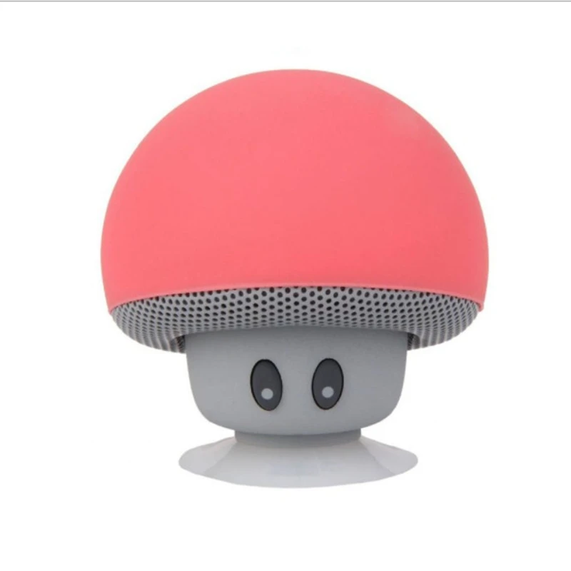 Cartoon mini bt speaker creative portable desktop phone bracket wireless speaker mushroom head Blue tooth audio
