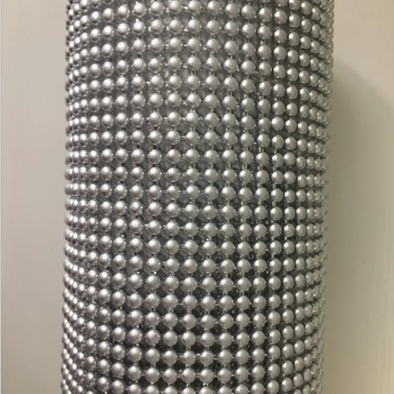 
Aluminum metallic decorative cloth metal sequin fabric 3mm brass mesh 