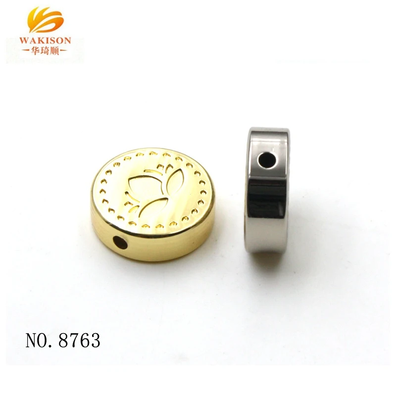 
Zinc Alloy Custom Engraved Metal Logo Beads 