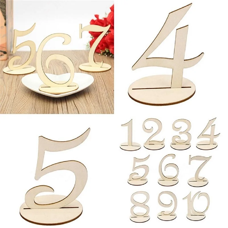 
1-20 laser cut wooden wedding table numbers 