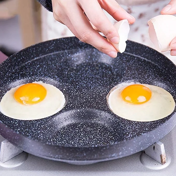 
4-Cup Egg Fry Pan Aluminum Egg Frying Pan For Gas And Electric Stove Tops Nonstick 4 Egg Fry Pan 