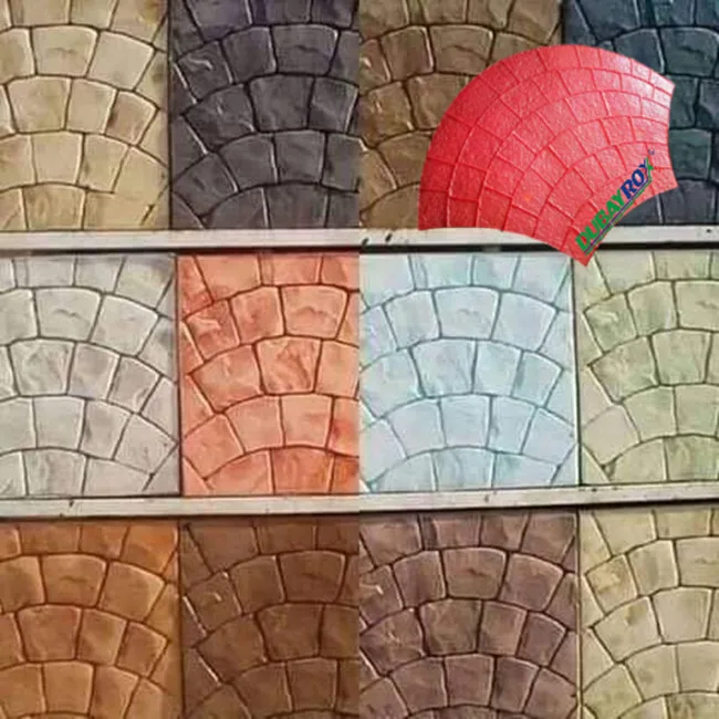 European Fan Mat Stamp Texturing Skin Slate Pattern Stone Decorative Concrete