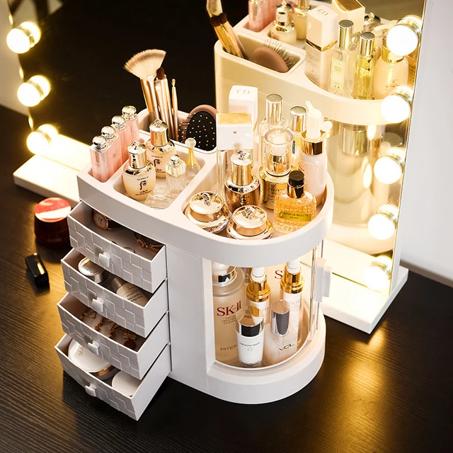 pvc big Makeup Organizer Drawers Acrylic drawer Cosmetic Jewelry Storage Case Display Boxes for Bathroom Dresser and Countertop