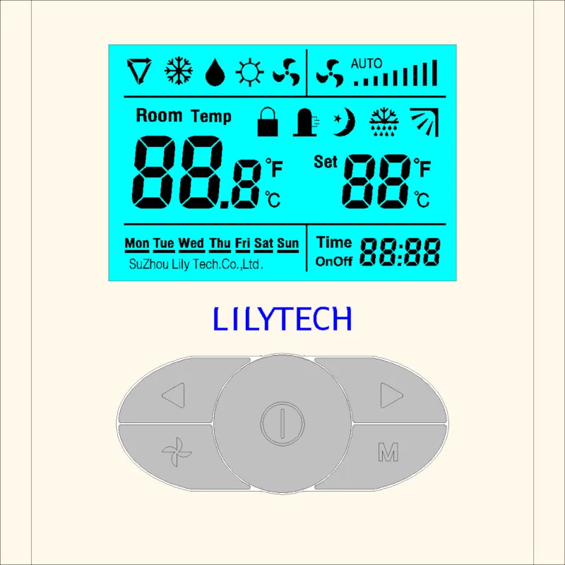 ZL-U10C, Universal A/C Controller for Cabinet Air Conditioner with Big LCD Display, Lilytech, air conditioner split system