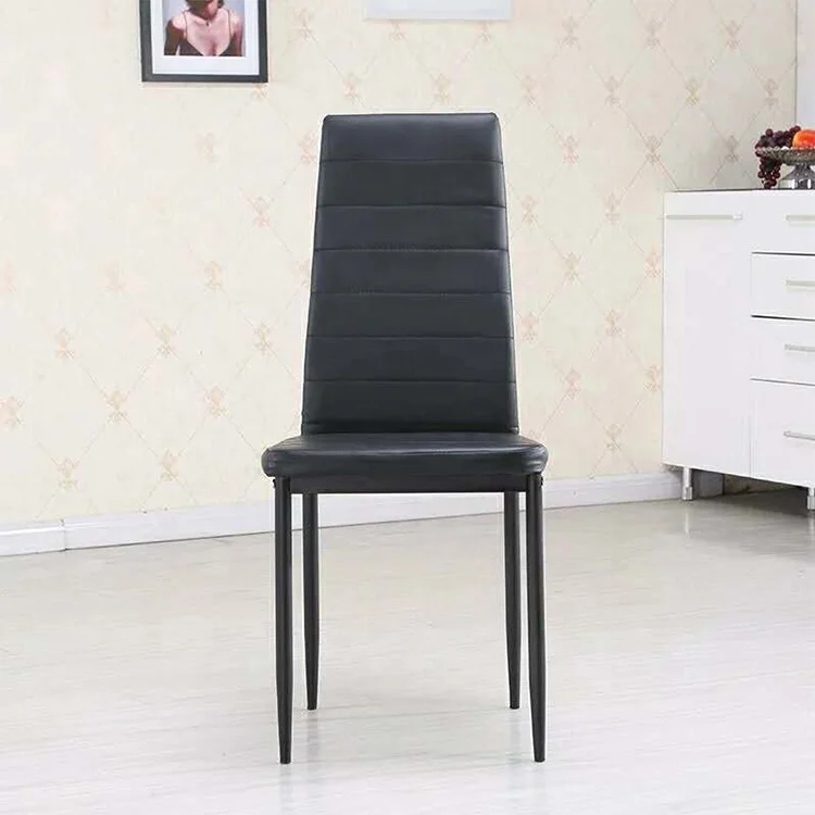 Factory Price Popular Chair Black Leather Dining Chair
