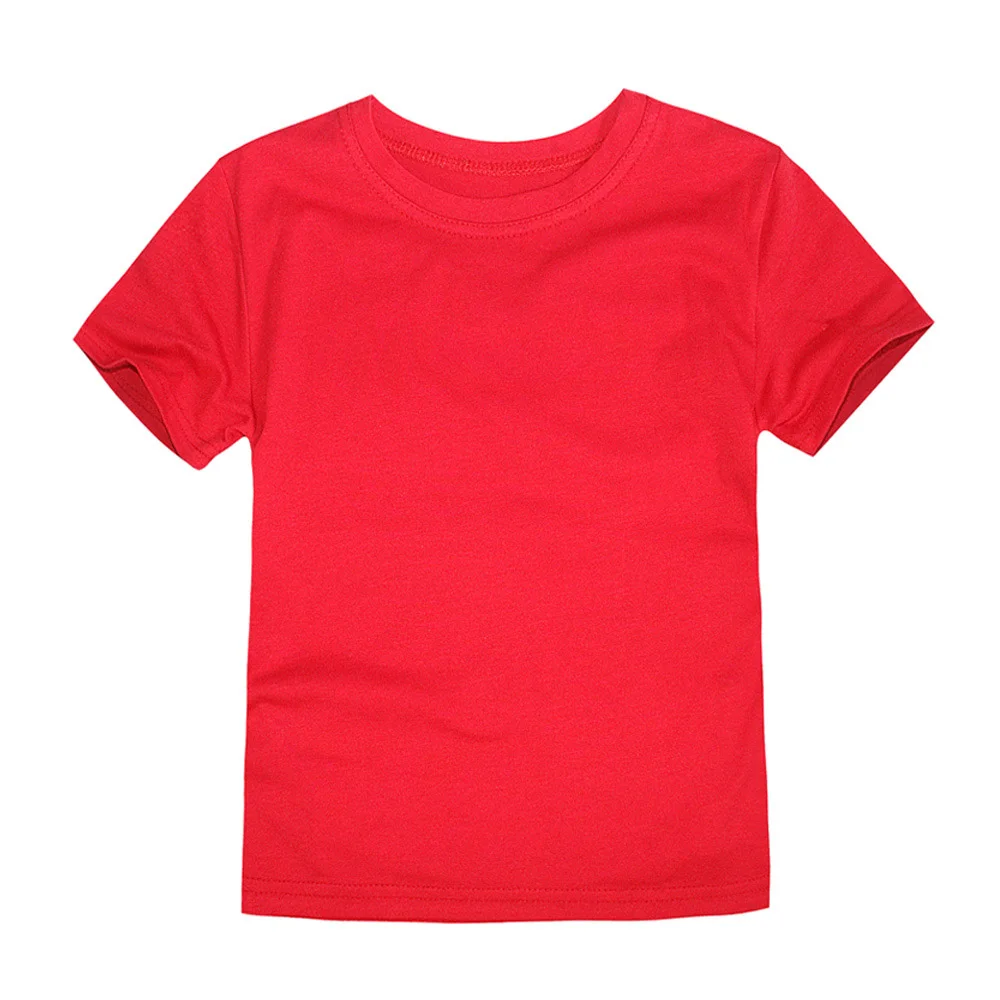 
Boys T Shirts Girls Plain Tops Children Short Sleeve Cotton plain t-shirts blank Team Clothes OEM ODM Tees Baby Clothes 