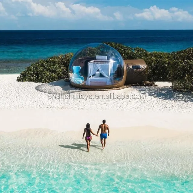 Прозрачная надувная прозрачная палатка для кемпинга на заказ/надувная купольная с