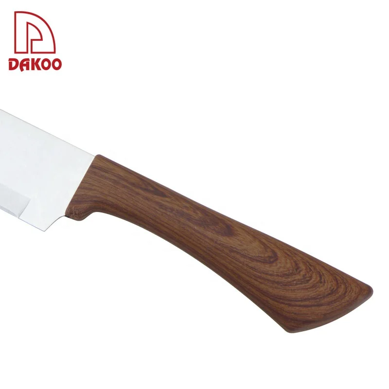 DK New Fresh PP+Coating+TPR Handle 6Pcs Kitchen Knives