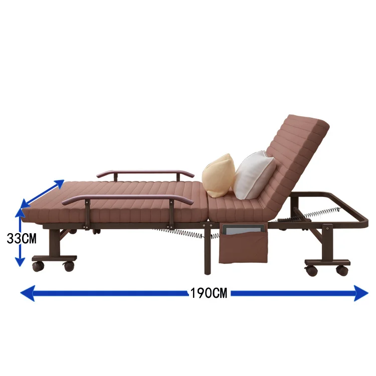 Customized Single size folding bed 70cm with Strong steel frame structure