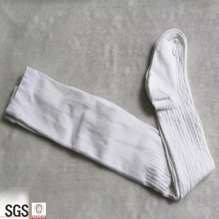 2018 зимние жаккардовые вязаные детские белые штаны с носками