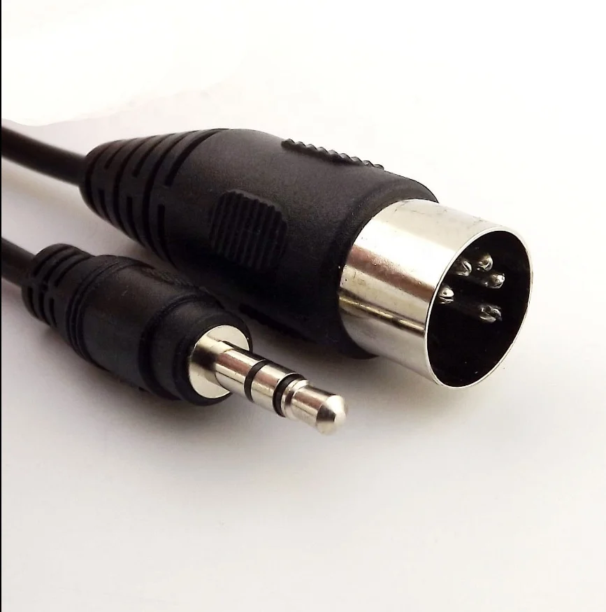 5 Pin MIDI DIN Male Plug to 3.5mm Stereo Jack Cable Lead Audio Cable