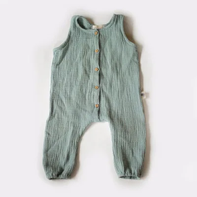 Baby Boy Romper Wholesale New solid bodysuit Simple Sleeveless Siamese baby clothes toddler clothing 163TP0628