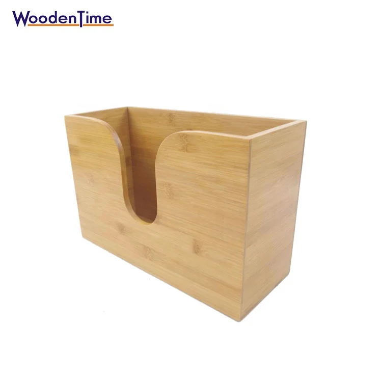 Bamboo Multi-сложенное бумажное полотенце держатель настенный держатель для туалетной бумаги держатель для хранения полотенец