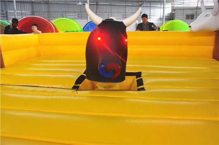outdoor game kids mechanical inflatable rodeo bull ride simulator riding machine for sale