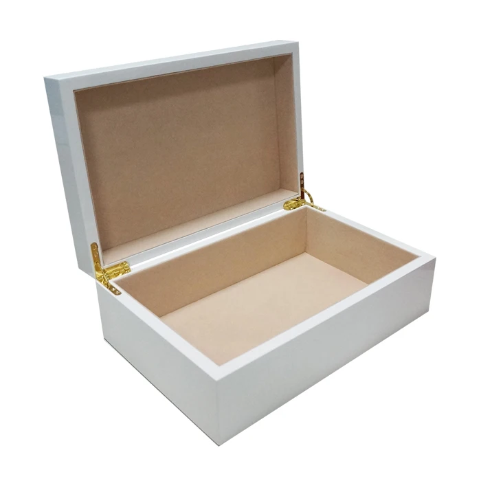 
High end luxury velvet lining glossy Ramadan wooden gift packaging box 