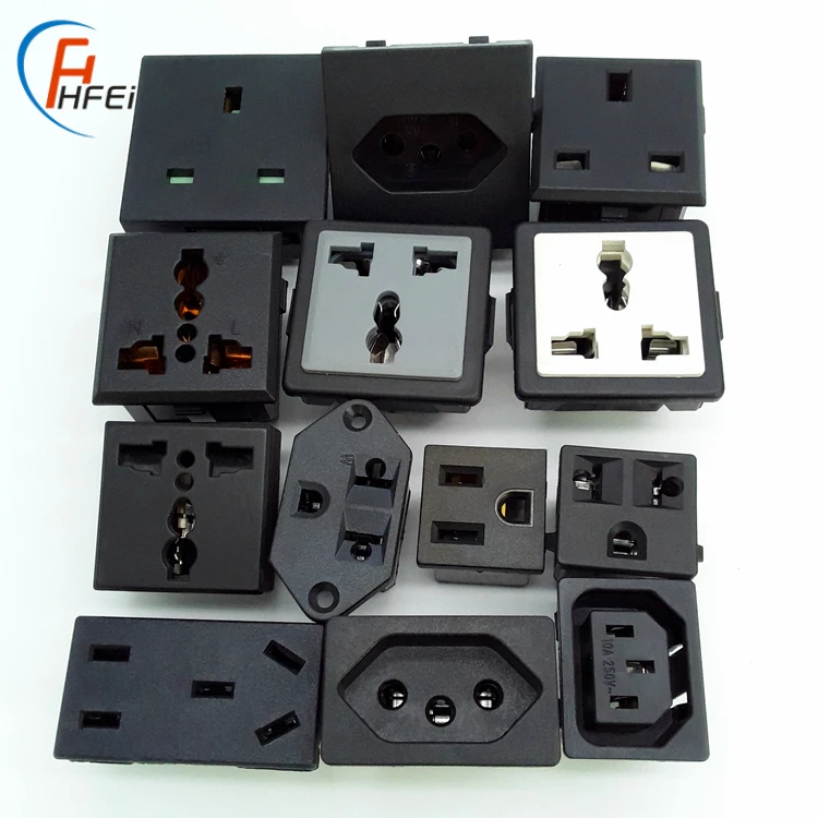 Hot sell ac power inlet connector C13 and C14 ac socket plug with fuse 3 pins plug socket