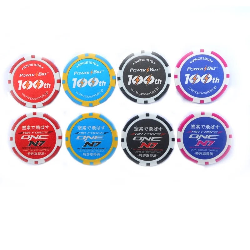 11.5G Durable ABS poker chips with stickers inlay